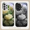 Pink Crystal Flower For Samsung S8 S9 S10 S20  Ultra S21 Pro S22 Plus S23 FE S24 Ultra S25 Edge S25Ultra Glass Phone Case