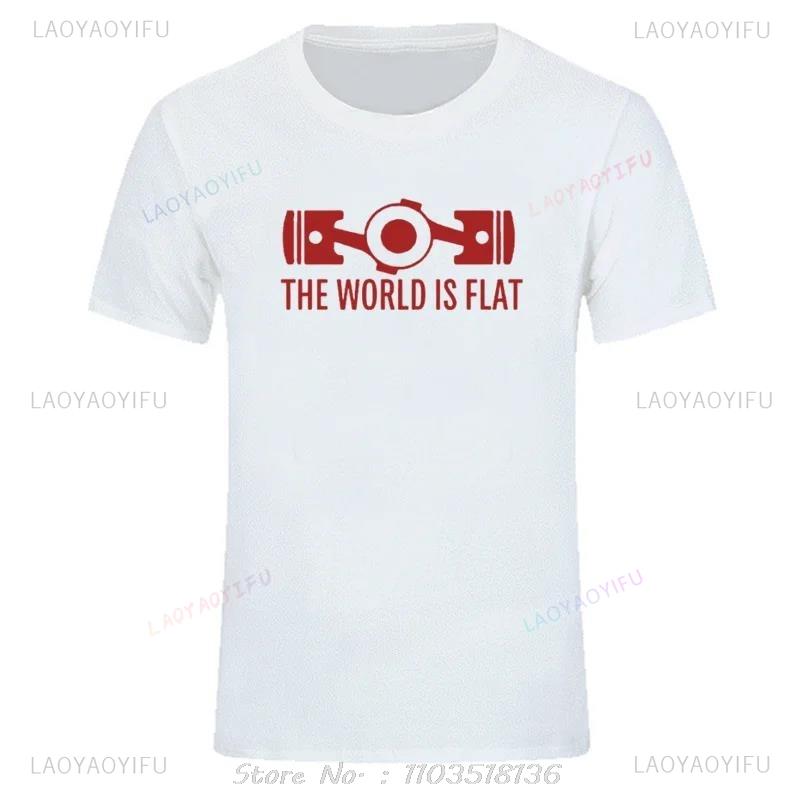 New Summer The World Is Flat Engine Printed T Shirt Short Sleeve New Style Men Oneck Cotton Clothing Fashion Tops Streetwear S