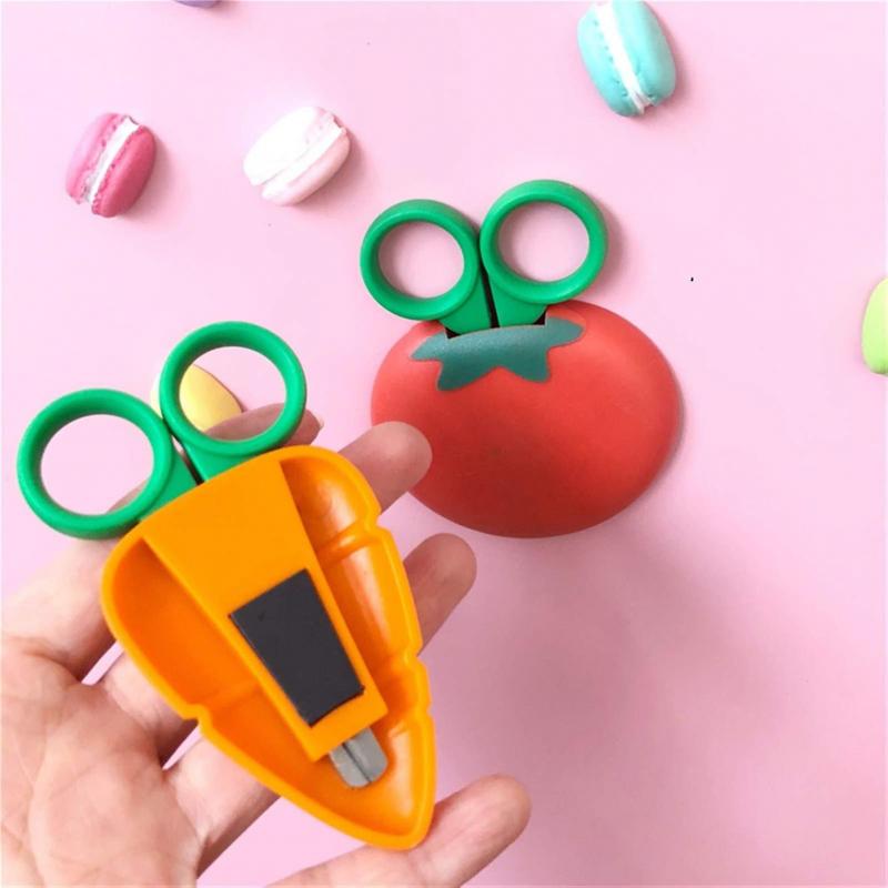 Refrigerator Magnet Fruit Shape Small Scissors Children's Scissors Strawberry Banana Grape Kitchen