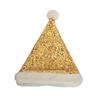 Luxury Sequined Christmas Hat with Plush Trim for Holiday Parties