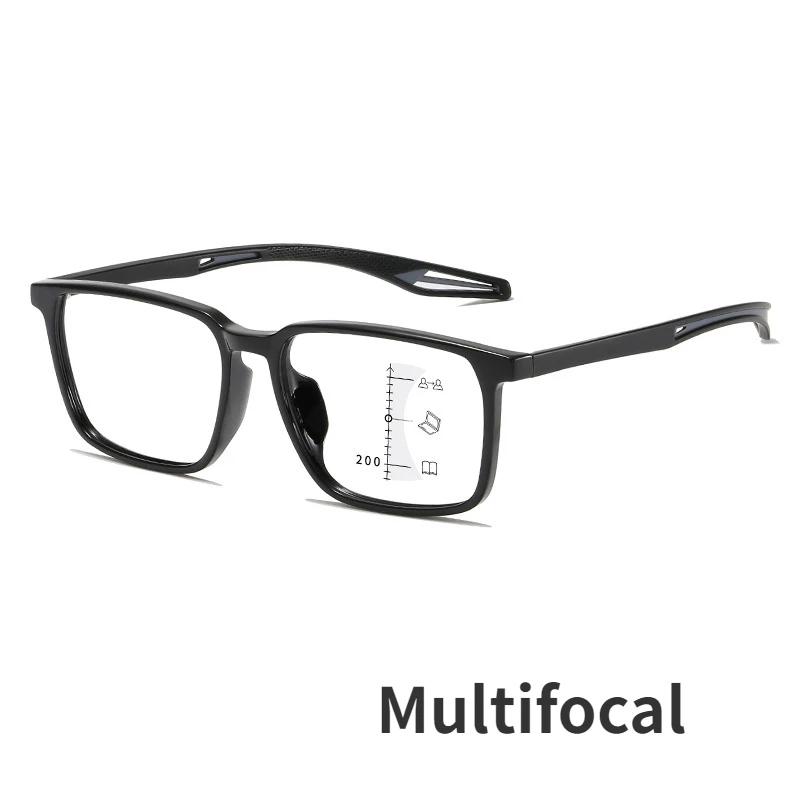 Fashion Multifocal Progressive Glasses Trendy Blue Light Blocking Sports Reading Glasses Men Women Hd Lens Near And Far Eyewear