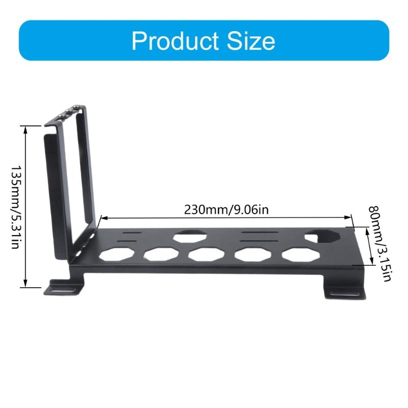 Graphics Card Holder Installs On Case Fan Slot Reinforced Metal Construction Stable Sagging Proof