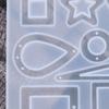 Geometric Silicone Earring Mold Pendant Keychain Necklace Jewelry Craft Making Round Square Heart Star Moon Epoxy Resin Mould