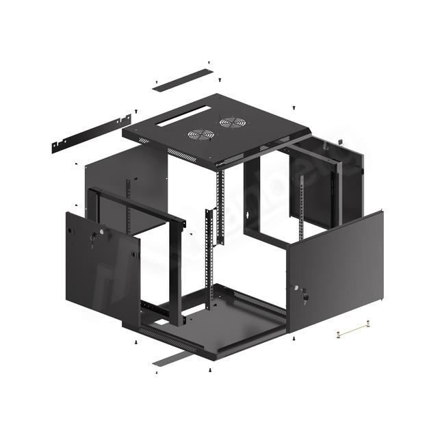 Étagère Rack Murale - LANBERG - WF01-6609-00B - 9U - Métal - Noir