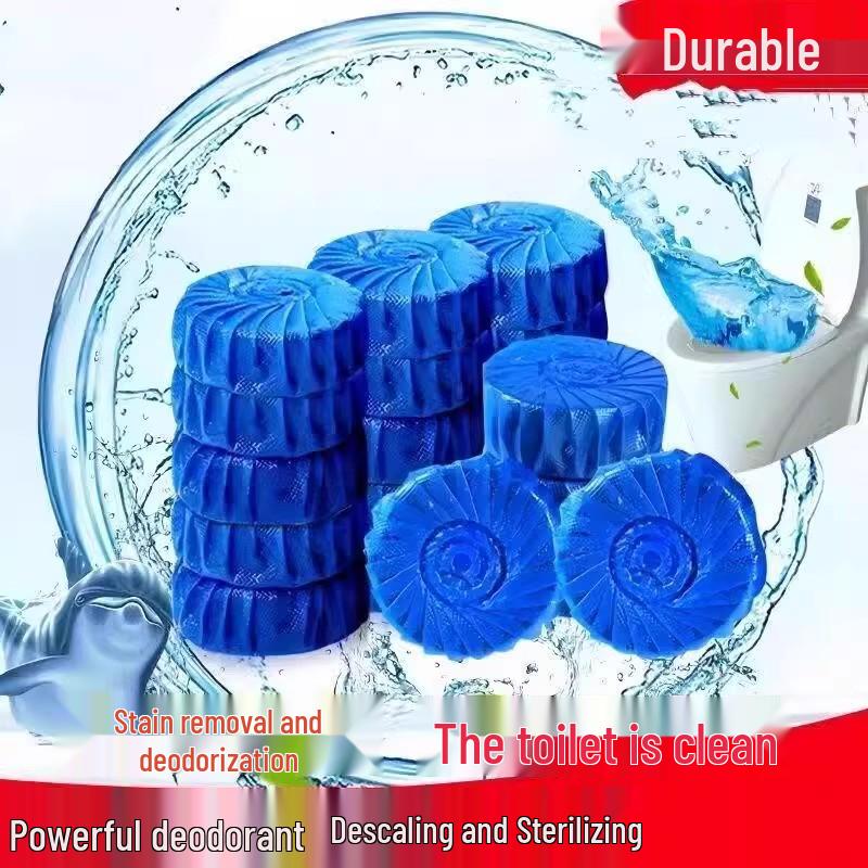 Blue Bubbles Scented Toilet Cleaner and Deodorizer with Descaling and Disinfection