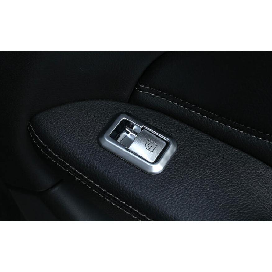 Silver Aluminum Window Switch Button Garnish Sticker For Benz C-Class 2010-2014