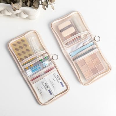 Pochette Mini Pliable Portable Grande Ouverture Sac de Rangement Résistant à l'Humidité Multifonctionnel avec Fermeture Éclair Petit Sac Voyage