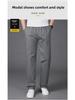 Heren Casual Losse Broek met Meerdere Zakken, Elastische Taille, Plus Size, Effen Kleur, Dun voor Lente en Herfst