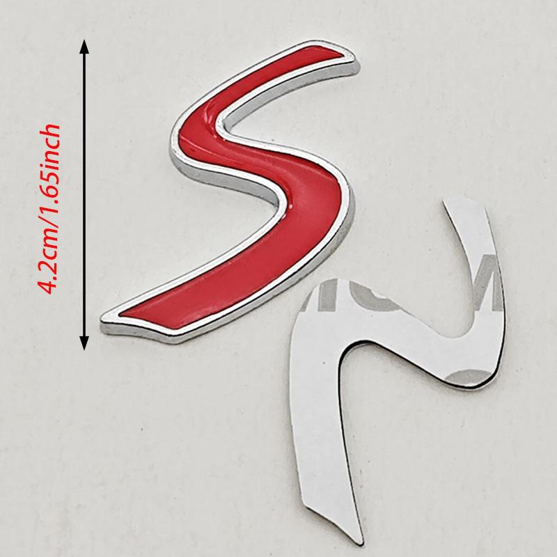 3D Metal Car Sticker Logo S Rear Trunk Badge Side Fender Emblem Decals For MINI Cooper S R56 R53 F56 R50 R52 R57 Accessories