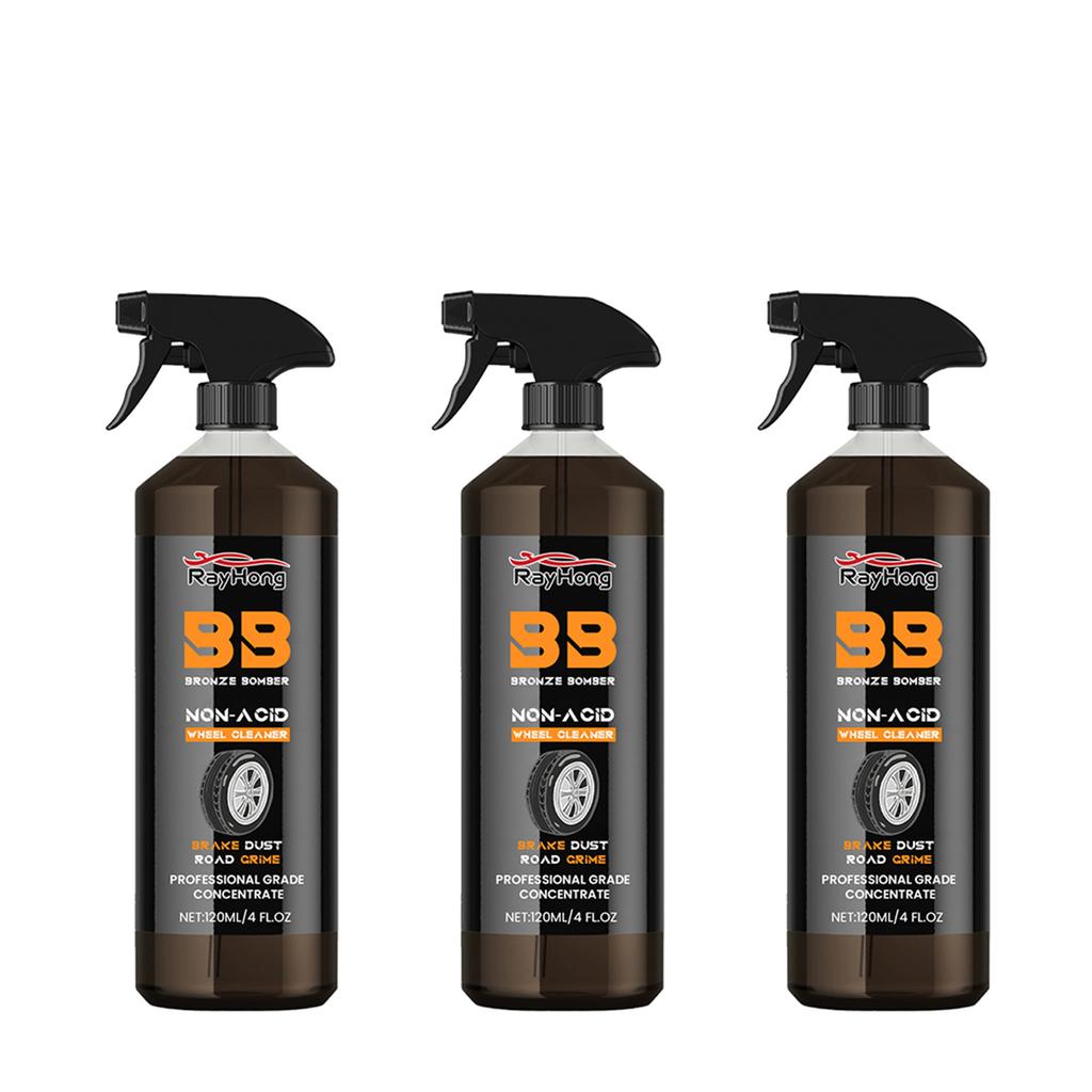 1/2/3pcs 120ml Car Wheel Cleaner Multi-Purpose Auto Rim Cleaner Rust Dust Remover Spray Auto Accessories Tires Cleaning Agents