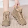 Versatile muffin platform short boots casual cotton shoes women's winter high-top women's shoes velvet warm snow boots