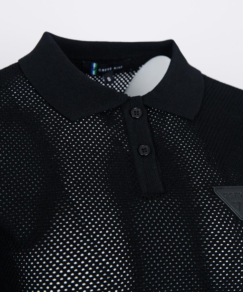 CREVE9 Scalloped Logo Knit Pullover