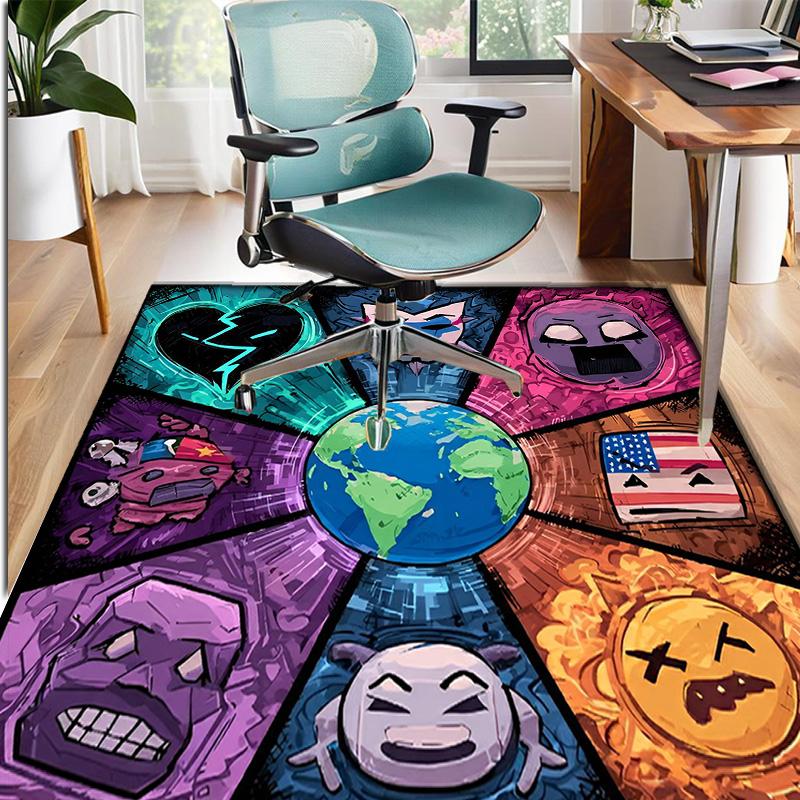 Cosmic Bot Crew Pattern Rug, Indoor/Outdoor Mat, for Picnic, Gameroom, Bedroom, Office, Living Room, Home Decor Carpet, Birthday Gift