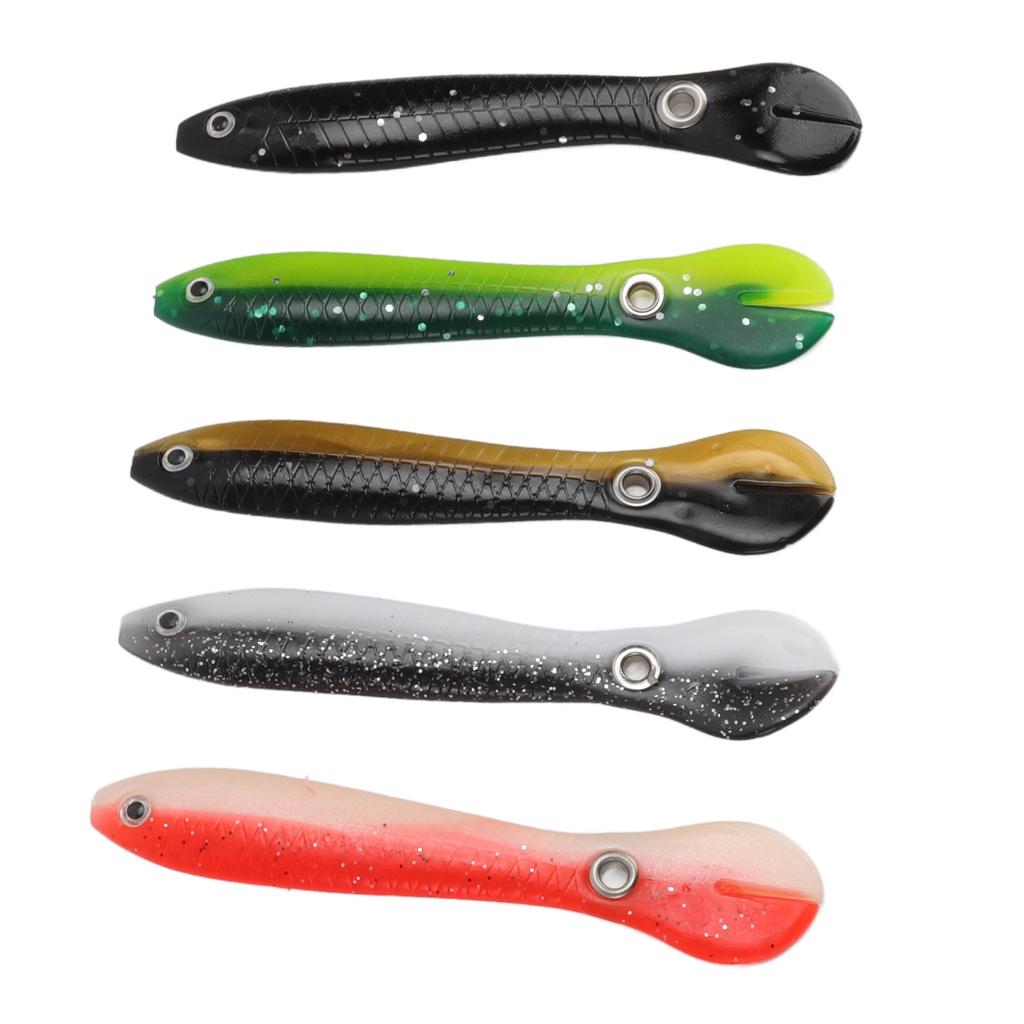 5 Pcs Loach Fishing Lure 10cm High Simulation 3D Eyes Soft Flexible Vivid Loach Bait Fishing Lure