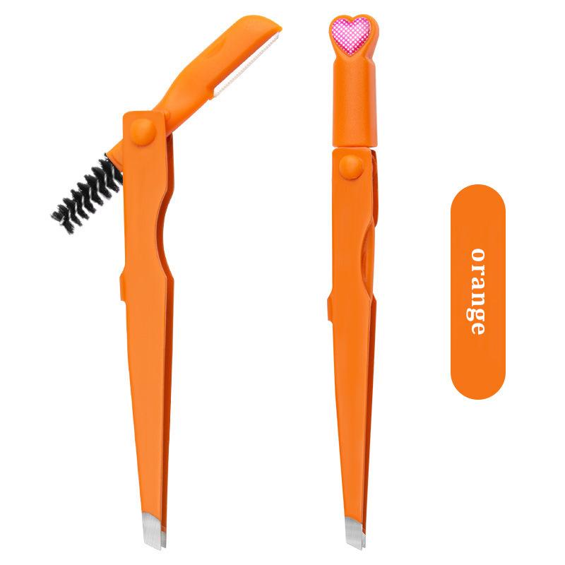 3-i-1 Ögonbrynstrimmer Säkerhetsblad Kvinnors ögonbryn Formningskniv Ögonbrynspincett Hårborttagning för finhår Kosmetiska verktyg