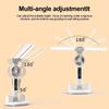 LED Desk Lamp Portable Foldable Fan Lamp Smart Display Clock USB Rechargeable Desk Lamp Eye Protection Study Reading Desk Light