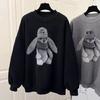 Women's Spring and Autumn Lazy Cartoon Sweatshirt Round Neck Pullover Long Sleeve Top