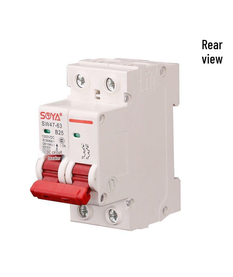DC 500V Leistungsschalter für Photovoltaikanlagen, 2-polig, 16A-63A, Luftschalter MCB