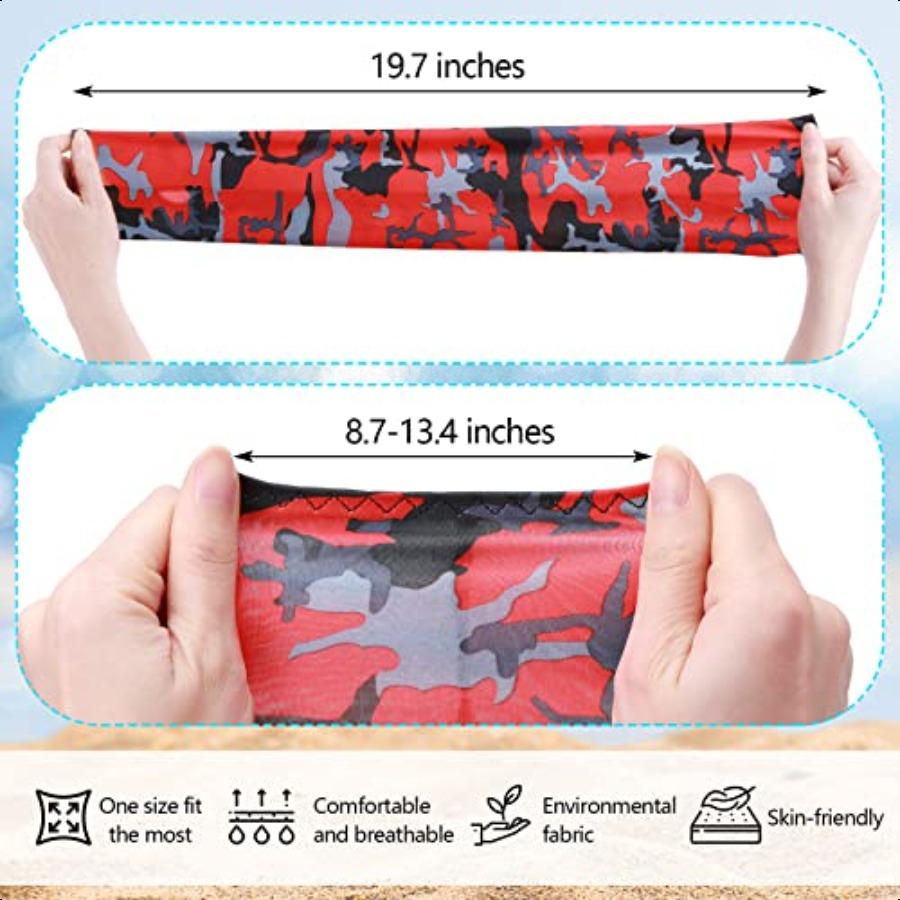12 Pairs Cooling Arm Sleeves UV Protection Sun Sleeves for Women Men Outdoor Sports Running Golf Cycling Camouflage Pattern