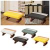 Rectangle Footrest with Wooden Legs, Padded Foot Stool, Small Ottoman for Bedroom