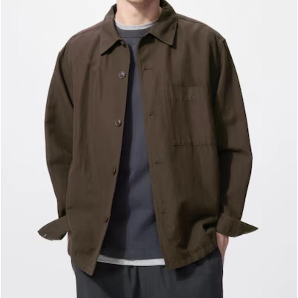 UNIQLO Cotton Linen Shirt Jacket 4 Colors XS-4XL Men Unisex New Japan