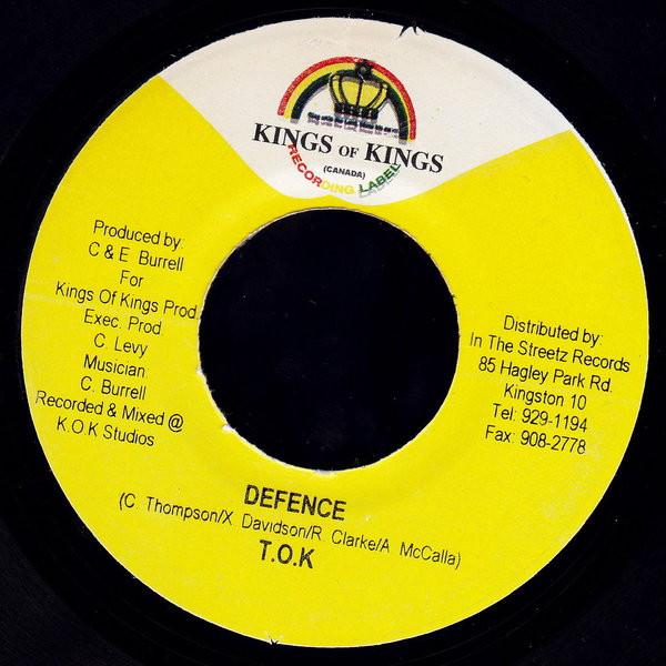 

7inch Record T.O.K. / VOICEMAIL - Defence / On Fire none Kings of Kings 2004 Jamaica Reggae, Ska & Dub Used