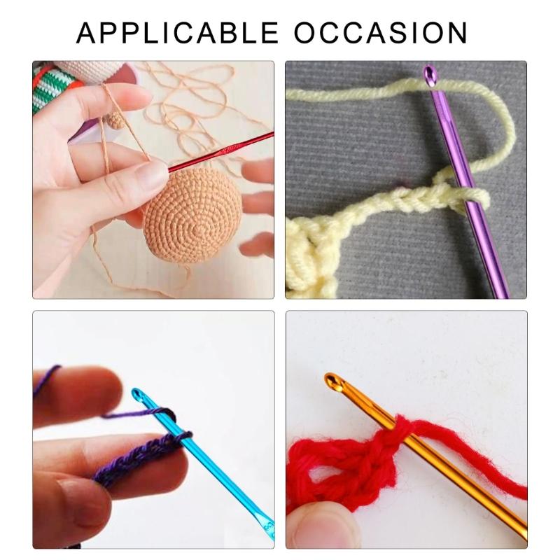 Beads Knitting Needle Metal Crochet Hook 3mm Easy to Use Crochet Needle for Crocheting Knitting for Handicrafts