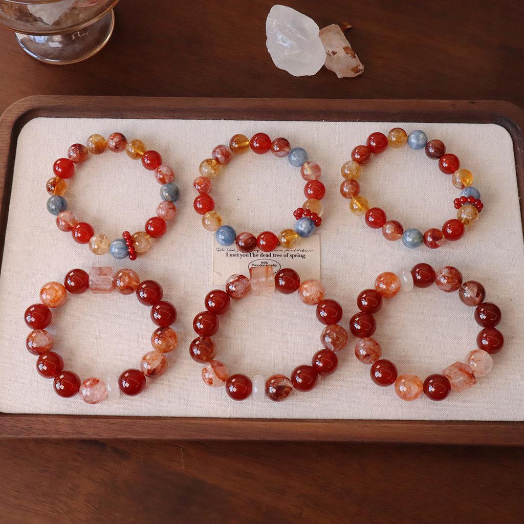 Natural Agate Bracelet Crystal Bracelet Fashion Women Daily Jewelry Lucky Gift