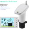 Wireless Ultrasonic Level Gauge Water Tank Liquid Level Meter with Temperature Sensor Liquid Depth Level Gauge Indicator with Time Display