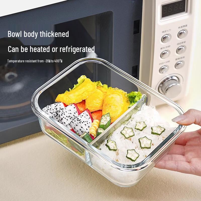 ZISIZ Glass Meal Prep Container with Compartments