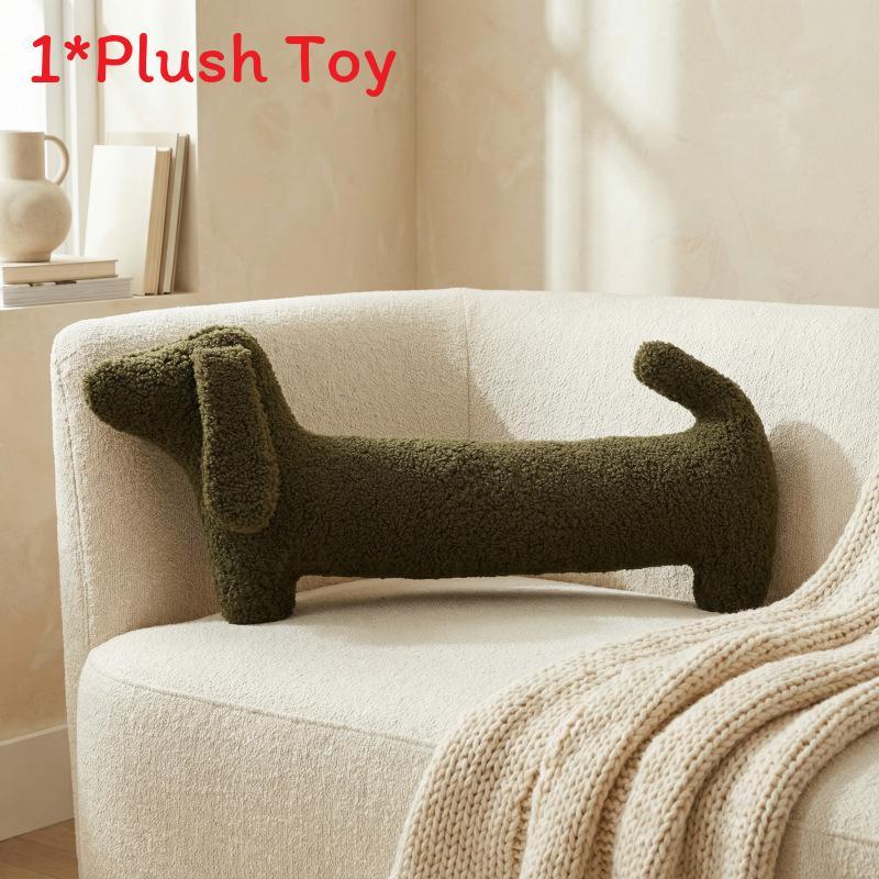 Minimalist Dachshund Dog Pillow Plush Bed Cushion For Girls And Boys