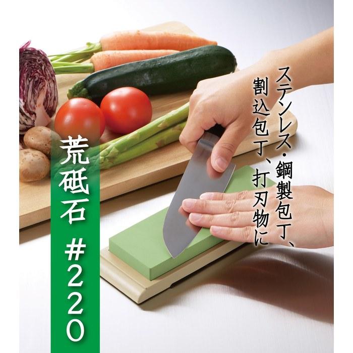 Takagi Kantetsu Knife Sharpening Stone #220 Green/Beige