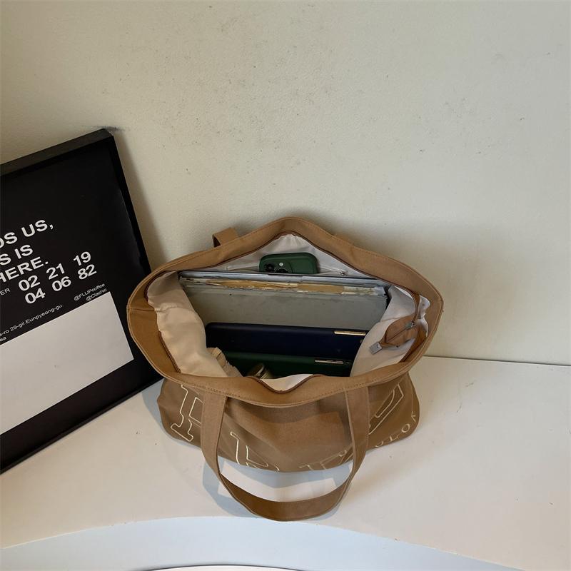 Letter Print Shoulder Bag Women's Large Capacity Tote Bag