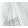 Wood Ruched Chest Bow U Collar Puff Sleeve Dress Elastic High Waist Pleated Swing Midi Long Dresses Holiday Vestidos