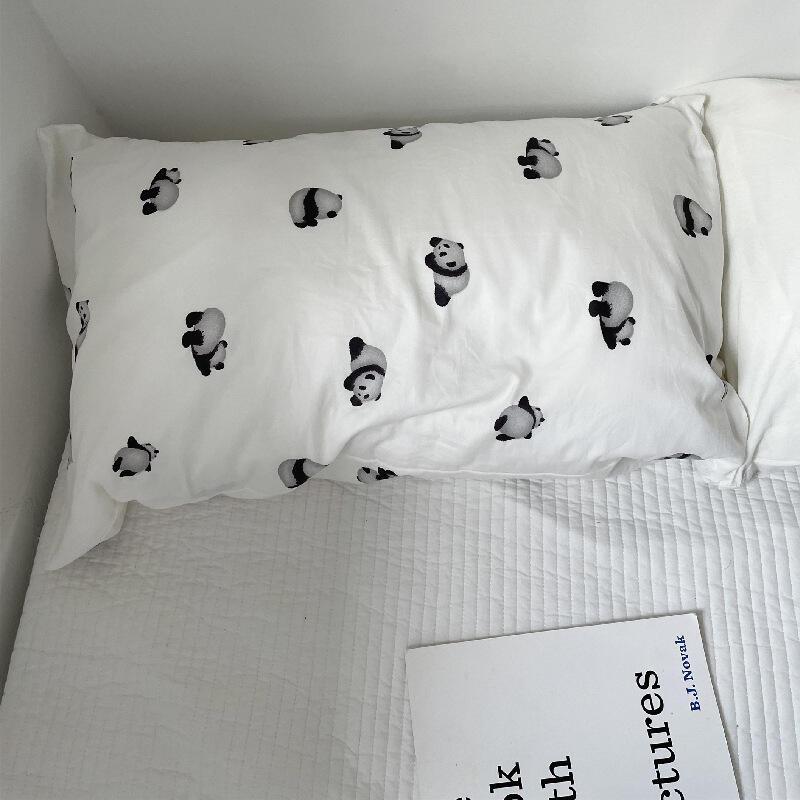 Coppia di federe in puro cotone con federa singola per cuscino in cuoio capelluto 48X74 cm (Senza nucleo del cuscino)