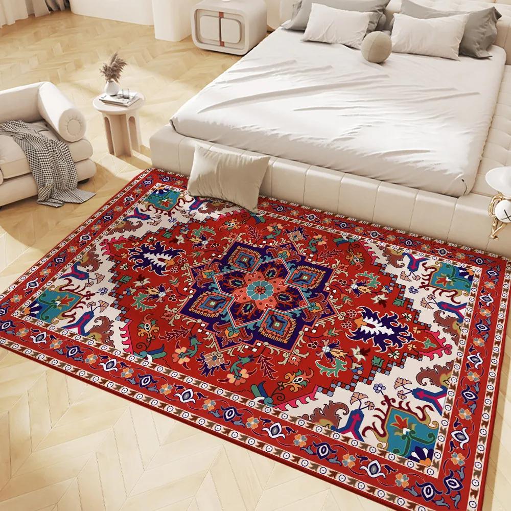 Luxurious Persian-Style Carpet Soft Non-Slip Large Areas Rug for Living Room Bedroom Hall Bathroom and Kitchen Decor Floor Mat