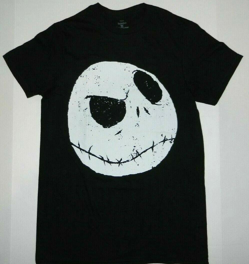 

Disney Jack Skellington White Face The Nightmare Before Christmas 100% Cotton T-shirt Mens Tees Top New S