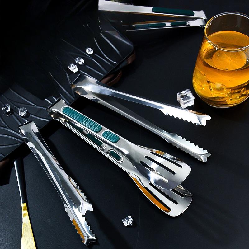 Thickened Stainless Steel Ice Tongs, Ice Cube Tongs, Ice Particle Tongs, Ice Tongs for Food, Fruits and Sugar Cubes, Small Size