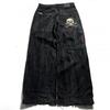 Mens Y2K Streetwear Loose Fit High Waist Denim Jeans With Cartoon Print Straight Leg Mid Rise Stretch Cotton All Season Casual