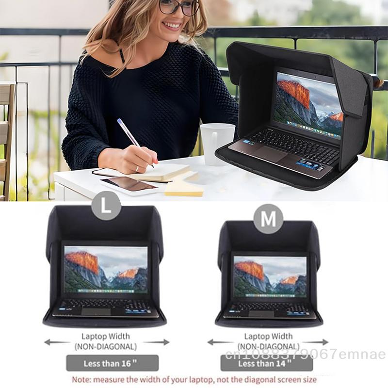 Leichte Laptop-Sonnenblende, faltbare Sichtschutzhaube für 14-16 Zoll Outdoor-Geräte, Blendschutz-Bildschirmschutz