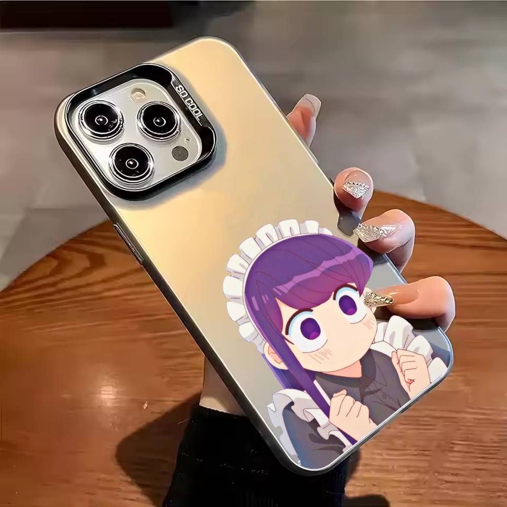 

Anime Komi Cannot C-Communicate Phone Case For iPhone 17 16 15 14 13 12 11 Pro Max Plus Silver candy Matte Cover iPhone14