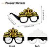 2027 Happy  Year Party Paper Glasses 8Pcs Black Gold Glitter For  Years Eve Gatherings Po Booth Props
