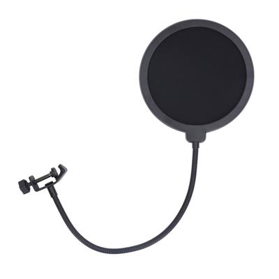 Mikrofon Popfilter Doppelschicht Anti-Spray Netz Flexibler Schlauch 360 Grad Drehbar Mikrofon Pop Wind