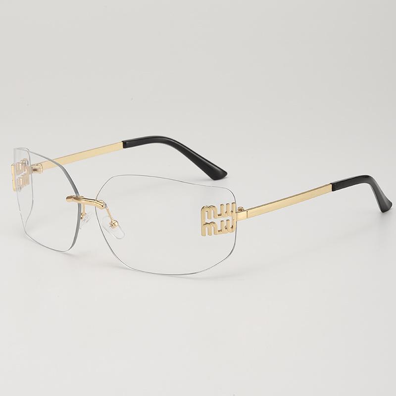 JYL TS Rimless Sunglasses Zhang Yuanying Style UV Protection Fashion 81068