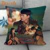 Custom Crash Landing On You Hyun Bin KPOP Pillowcase 45X45cm Wedding Decorative Eco-Friendly Cotton Linen Fabric Pillow Case