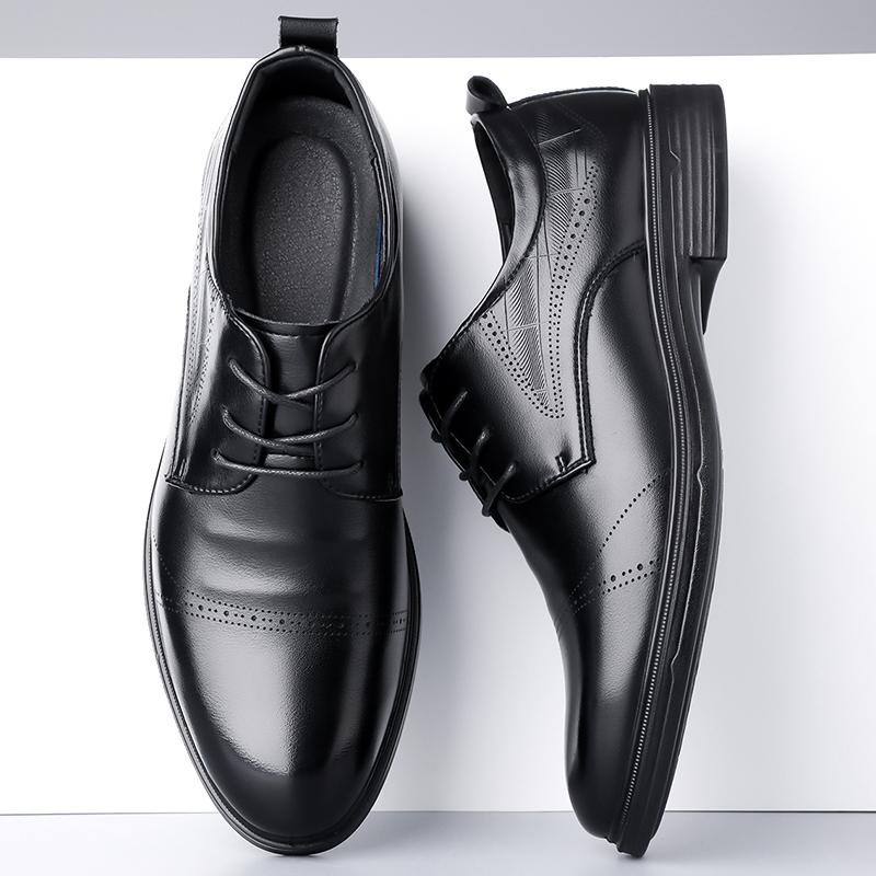 Luxury Brand Male Dress Flats New Classic Men Oxfords Shoes Men Lace-Up Business Shoes All-match Male Casual Leather Footwear