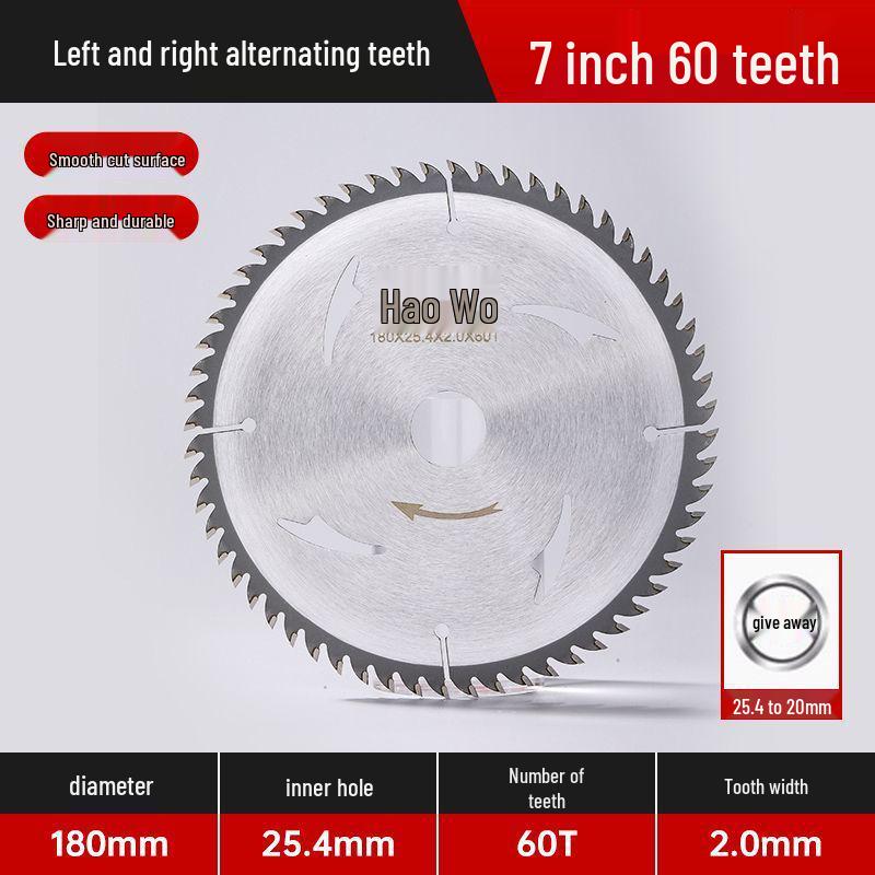 Anti-Nail Carbide Woodworking Saw Blade, Aluminum Cutting, 4-7 Inch for Handheld Angle Grinders