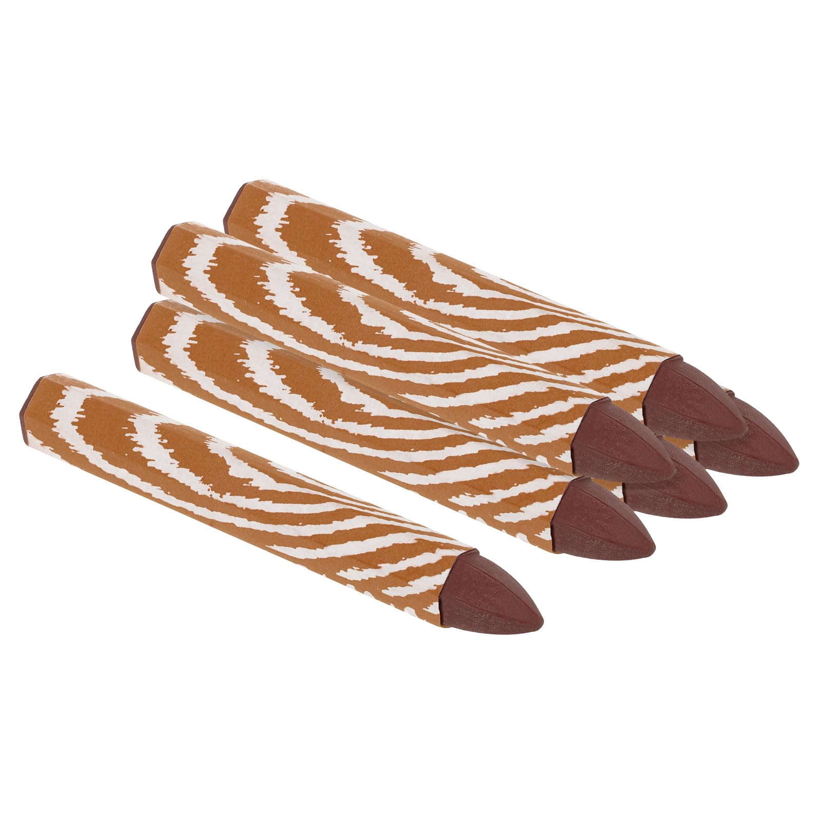 

PATIKIL Wood Marking Crayons Pack of 6 Hex Wax Tire Marker Crayons Light Brown 4 x0.55