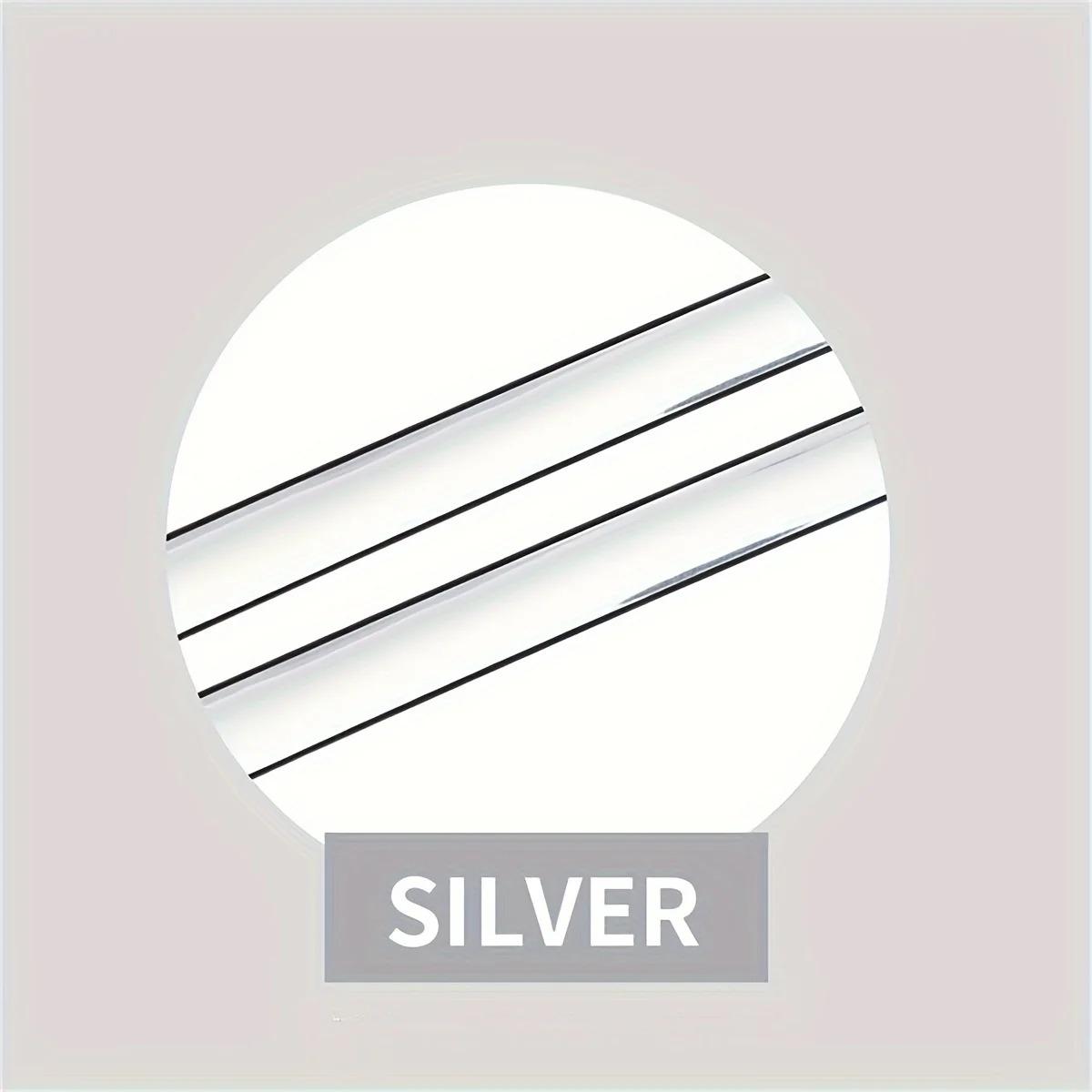 

1PC 5m/196.85inch Wall Sticker Strip Stainless Steel Flat Self Adhesive Living Room Decoration Mirrors For Home Wall Edge Strip серебряный
