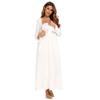 GMXIA Long-sleeved Pajamas, Princess Dress, White Dress, Halloween Party Home Wear